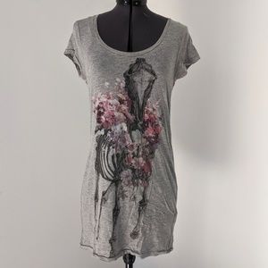 All Saints Floral Horse Tee Dress - S